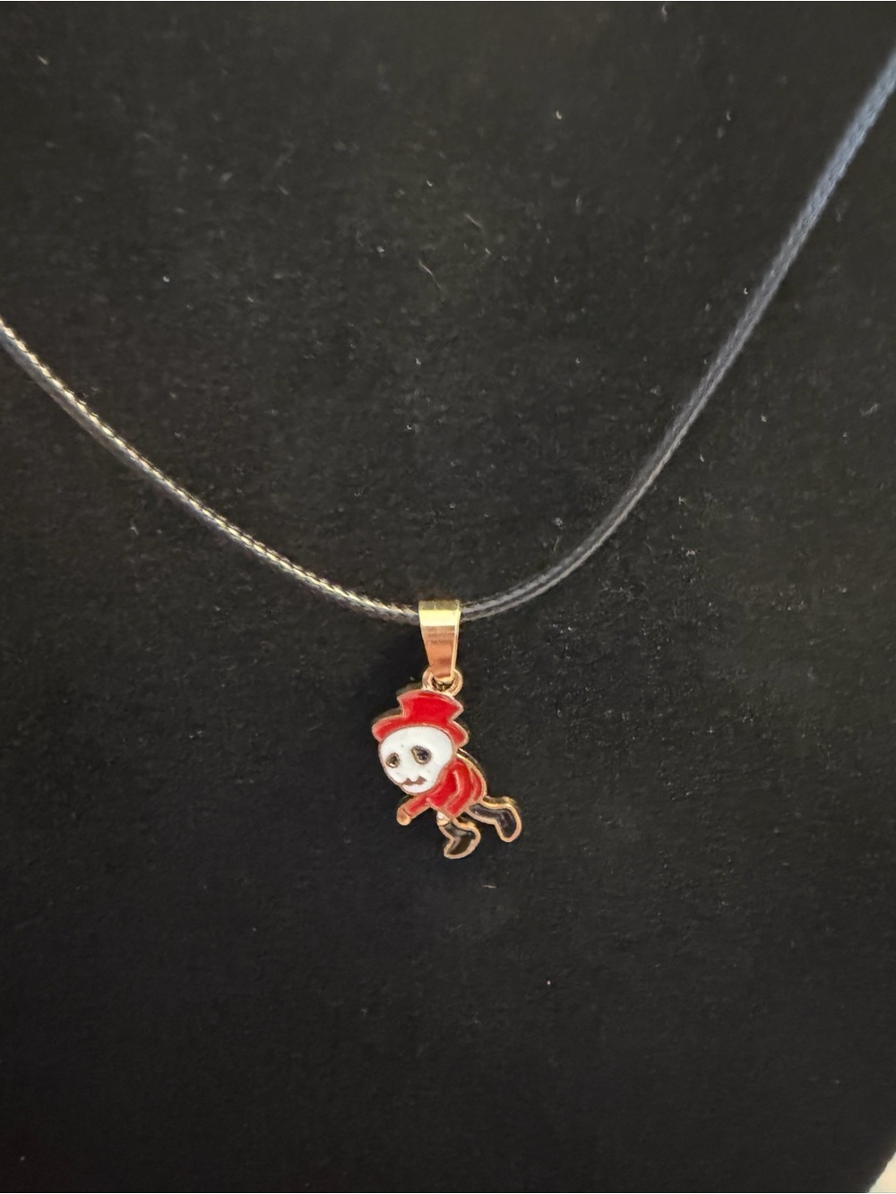 🎃New🎃Gold-tone Red Enamel Character Pendant